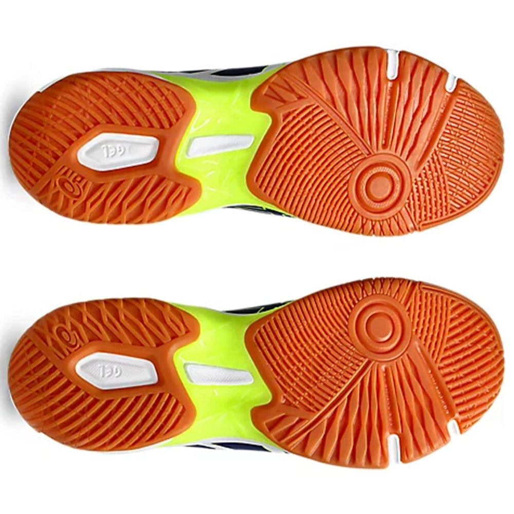 Asics Gel Rocket 11 Indoor Court Shoes-Blue Expanse & Safety Yellow