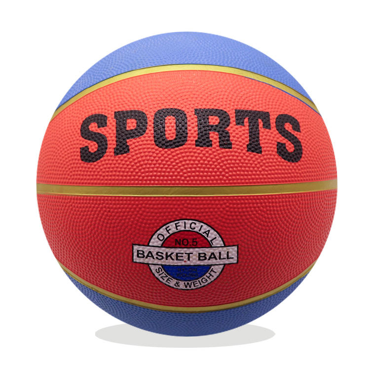 Red & Blue Official Size 5 Basketball – Durable Outdoor Sports Ball