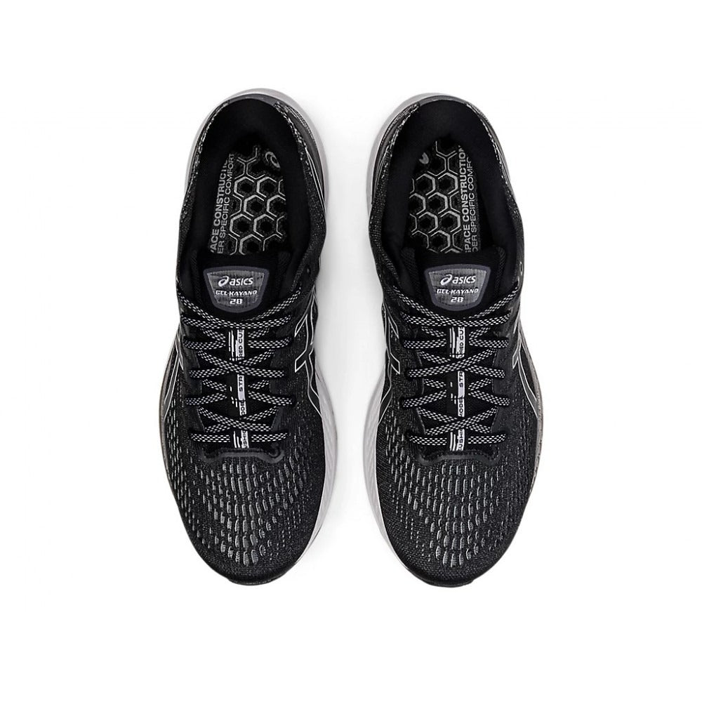 Asics Gel Kayano 28 (Wide) Running Shoes-Black & White